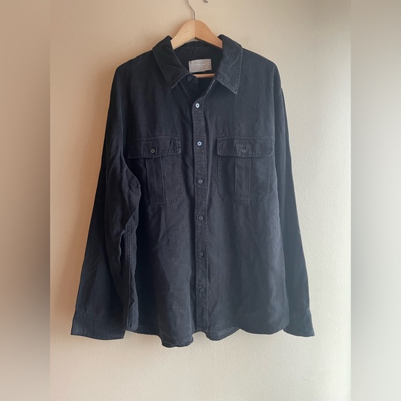 New Everlane Men The Utility Shirt Jacket in Buttersoft Black XXL - Picture 7 of 14